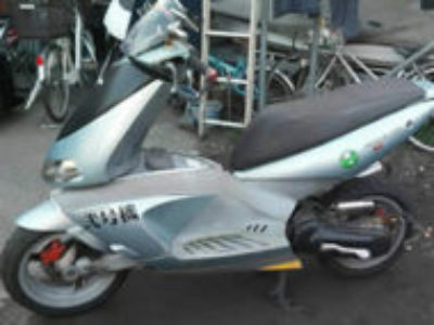 足立区梅島で原付バイクのアプリリア エリア51を無料で廃車手続き代行と処分しました