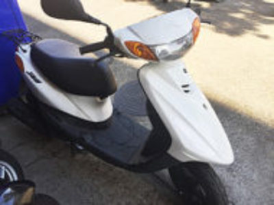 横浜市港南区の原付バイク ヤマハ JOG-C ホワイト色を無料引き取り処分と廃車手続き代行しました