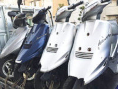 所沢市で原付バイクのアドレスV100×3台、アドレスV50×1台を無料で引き取りしました！