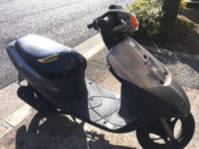 杉並区阿佐谷南の原付バイク スズキ レッツ2 ブラックを無料で引き取り処分しました！