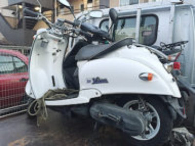 平塚市でヤマハ ビーノ(白)を無料で引き取り