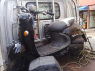 台東区で原付バイクのヤマハ ビーノ 4サイクル ブラック色を無料で引き取り処分と廃車手続き代行