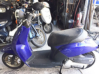 藤沢市で無料で引き取り廃車した原付バイクのホンダ トゥデイ(ブルー)