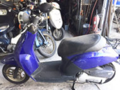藤沢市で原付バイクのホンダ トゥデイ ブルーを無料で引き取りと処分と廃車