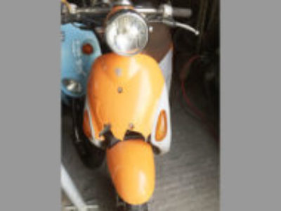 飯能市で原付バイクのスズキ レッツ4(オレンジ色)を無料で引き取り処分いたしました