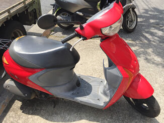 相模原市で無料引き取りしたスズキ レッツ5(レッド)