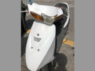 東京都江東区大島で原付バイク レッツ2 ホワイトの引き取りと処分を無料で行いました！