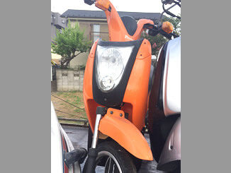 船橋市三咲町で無料で引き取りと廃車した電動バイク プロッツァのミレット(オレンジ)