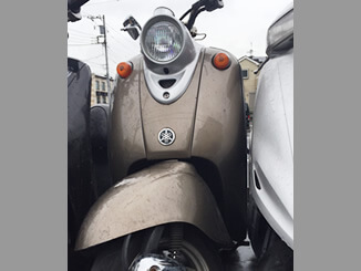 八潮市で無料で引き取りした原付バイクのヤマハ ビーノ2スト(ブラウン)