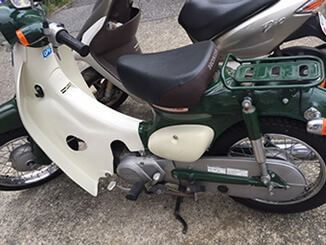 東京都江戸川区松江で無料で回収処分をした原付バイクのホンダ リトルカブ50(グリーン)