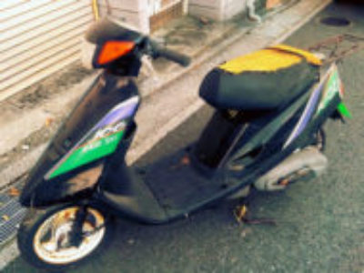 横須賀市久里浜7丁目で原付バイクのヤマハ ジョグ(黒)を無料で引き取り処分