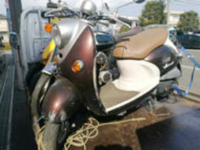 八王子市椚田町の原付バイク ビーノ2st ブラウンを無料で引き取り処分