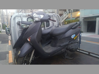 船橋市田喜野井4丁目で無料で引き取りしたホンダ リード110EX 黒