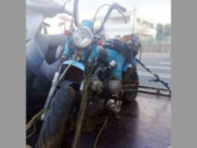 所沢市牛沼で原付バイクのホンダ ダックス50 ブルーを無料で引き取り処分いたしました