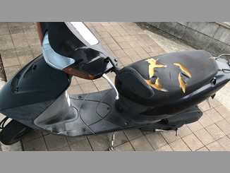 八王子市別所1丁目で無料で引き取り廃車したスズキ レッツ2 ブラック