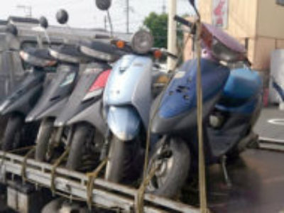 練馬区土支田で原付バイク5台を無料で引き取り処分と廃車手続き代行