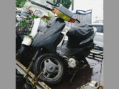 町田市西成瀬1丁目の原付バイクのスズキ  レッツ2 ブラックを有料で引き取り処分