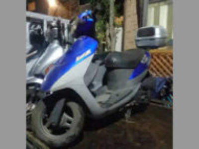 浦安市東野2丁目でスズキ レッツ2 中期型 ブルー リアボックス付きを無料で引き取り