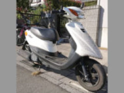 春日部市中央の原付バイク ヤマハ JOG FI ホワイトを無料で引き取りと廃車代行しました