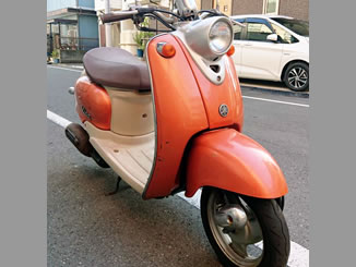 江戸川区松島で引き取り処分と廃車手続き代行をしたヤマハ ビーノ(5AU) オレンジ