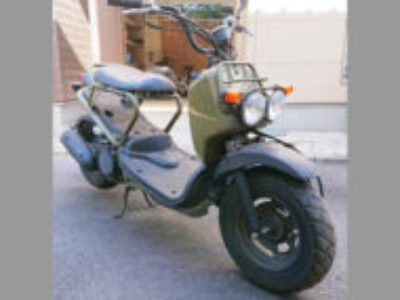 新座市栄で原付バイクのホンダ ズーマー　カムフラージュグリーンを無料で処分と廃車手続き代行