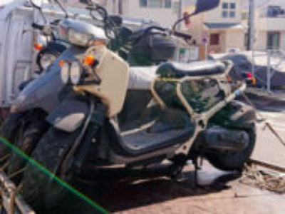 横浜市港北区日吉本町2丁目で原付バイクのズーマーを無料引き取り処分