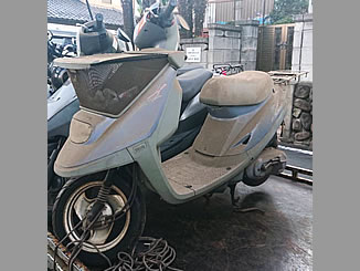 群馬県高崎市箕郷町生原で無料で引き取りと廃車をしたヤマハ JOG ポシェ Pタイプ ライトブルー