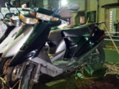 東京都江戸川区春江町で原付バイク アドレスV100の引き取り処分と廃車を無料で行いました！