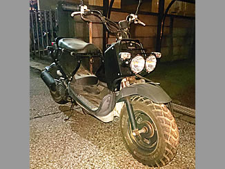 柏市豊四季で無料で引き取りと廃車をしたホンダ ズーマー ブラック