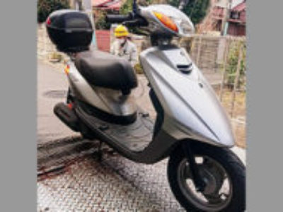 練馬区石神井台で原付バイクのヤマハ JOG リアボックス付きを無料で引き取り処分と廃車
