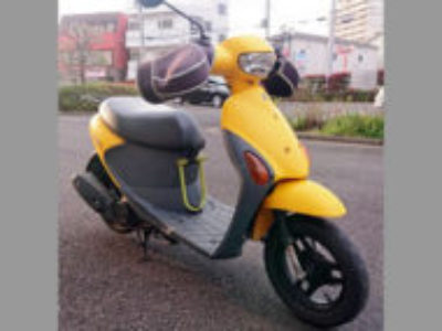 富士見市鶴瀬西で原付バイクのスズキ レッツ4 イエローを無料で引き取りと廃車いたしました