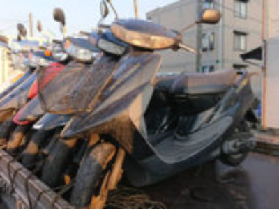 船橋市新高根1丁目で原付バイクのヤマハ アクシス50 ブラックを無料引き取りと処分