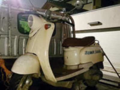 草加市草加で原付バイクのヤマハ ビーノ クラシック ホワイトを無料引き取りと処分しました