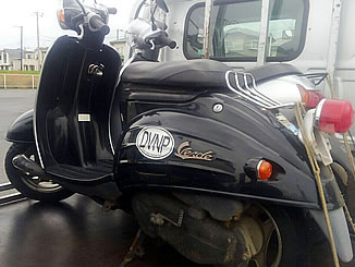 三郷市彦江で無料で廃車と引き取り処分をした原付バイクのスズキ ヴェルデ ソリッドブラック