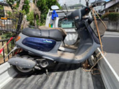 四街道市大日で原付バイクのヤマハ JOG ポシェ ブルーを無料で引き取り処分