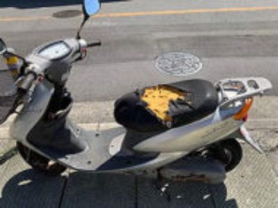 市川市本北方1丁目で原付バイクのヤマハ JOG/2スト シルバーを無料引き取りと処分