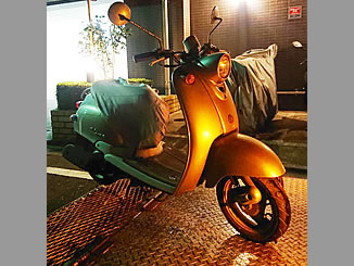 江戸川区平井で無料で廃車と処分をしたヤマハ ビーノ2スト シルバー