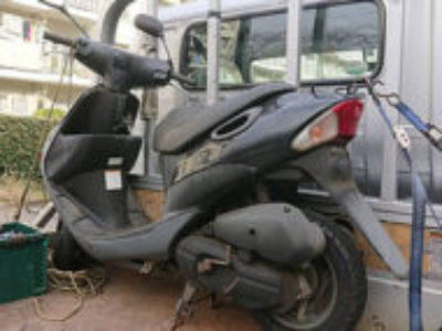 印西市小倉台1丁目で原付バイクのスズキ レッツ2 ブラックを無料で引き取り処分
