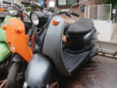 大田区久が原で原付バイク ヤマハ ビーノ クラシックの引き取り処分と廃車を無料で行いました！
