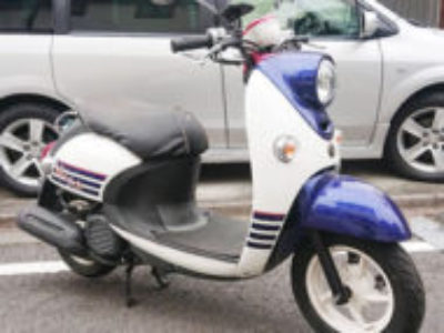 世田谷区東玉川で原付バイクのヤマハ ビーノ FI DXを無料で引き取り処分