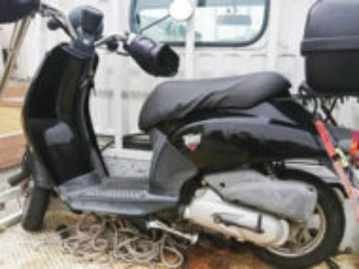 狭山市水野で原付バイクのホンダ トゥデイ パールプロキオンブラックを無料で引き取り処分