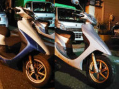 三郷市戸ヶ崎で原付バイクのホンダ ライブDio ZX 2台を無料で引き取りと処分しました