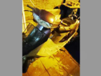 桶川市坂田で原付バイクのホンダ スーパーDio 他社製ミラー+前カゴを無料で引き取りと処分しました