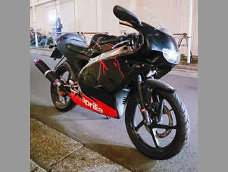千葉市稲毛区稲毛東4丁目で無料で引き取り処分と廃車をした原付バイクのアプリリア RS50
