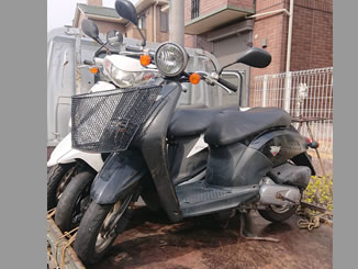 江東区豊洲6丁目で無料で引き取り処分と廃車をした原付バイクのホンダ トゥデイ