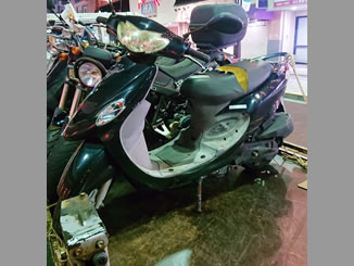 横浜市南区で無料で引き取り処分と廃車手続き代行をした原付バイクのSYM X'pro風50 ブラック色