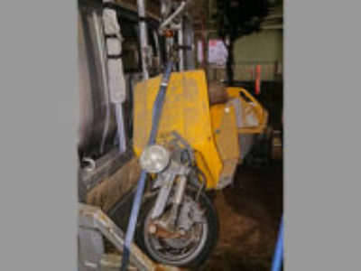 東京都足立区皿沼で原付バイクのホンダ ジャイロUPを無料引き取り処分と郵送で廃車手続き！