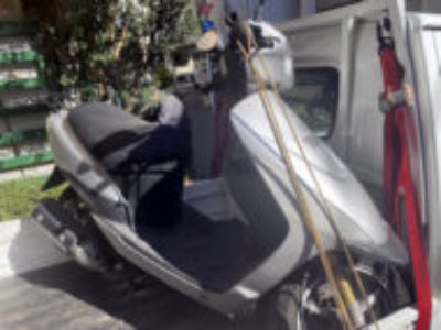 江東区東雲(東京)で原付バイク スズキ ZZの引き取りと処分・廃車手続きを無料でしました！