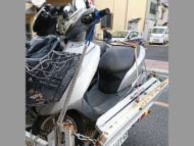 横浜市西区中央で原付バイクのDio(汚れ・キズ・カビ)を無料引き取り処分と廃車しました