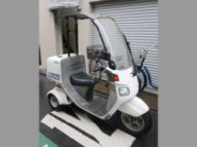 練馬区桜台で原付バイクのホンダ ジャイロキャノピーを無料引き取りと処分と廃車手続き代行